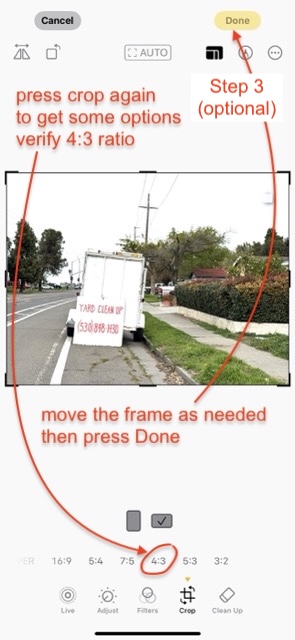 iPhone image cropping Step 3